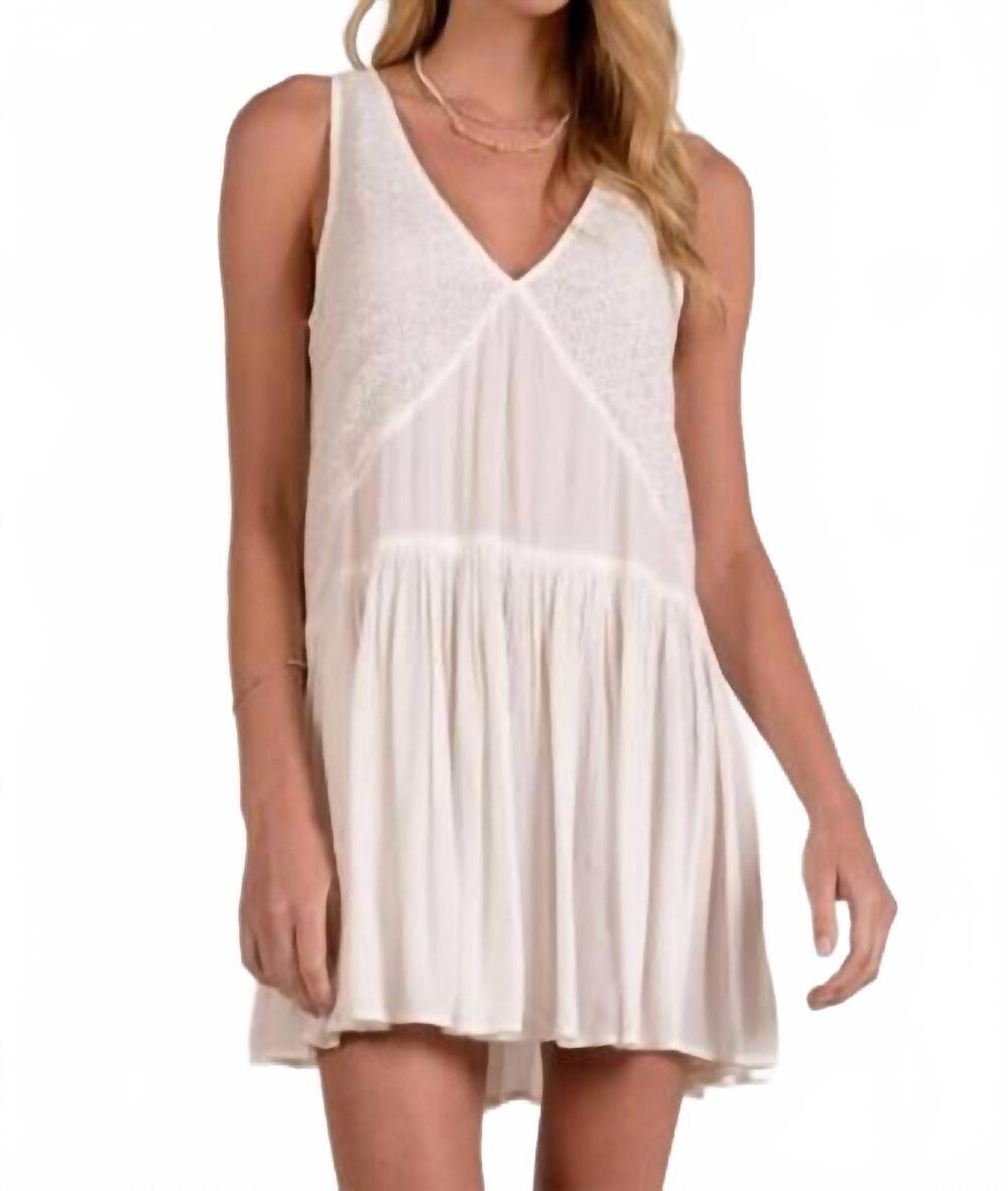 NEW ELAN women's sleeveless mini dress in off white